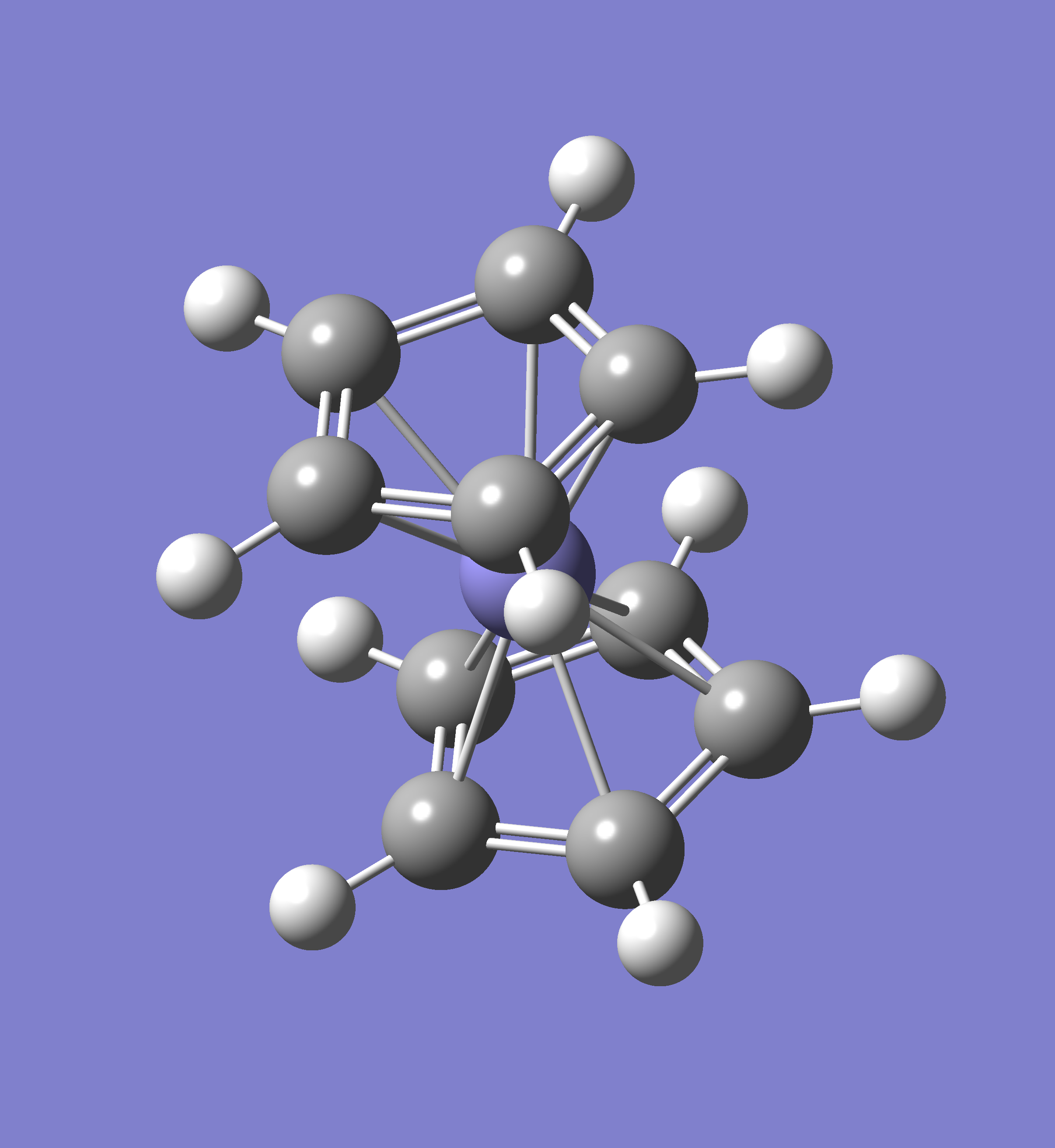 优化完成的二茂铁分子